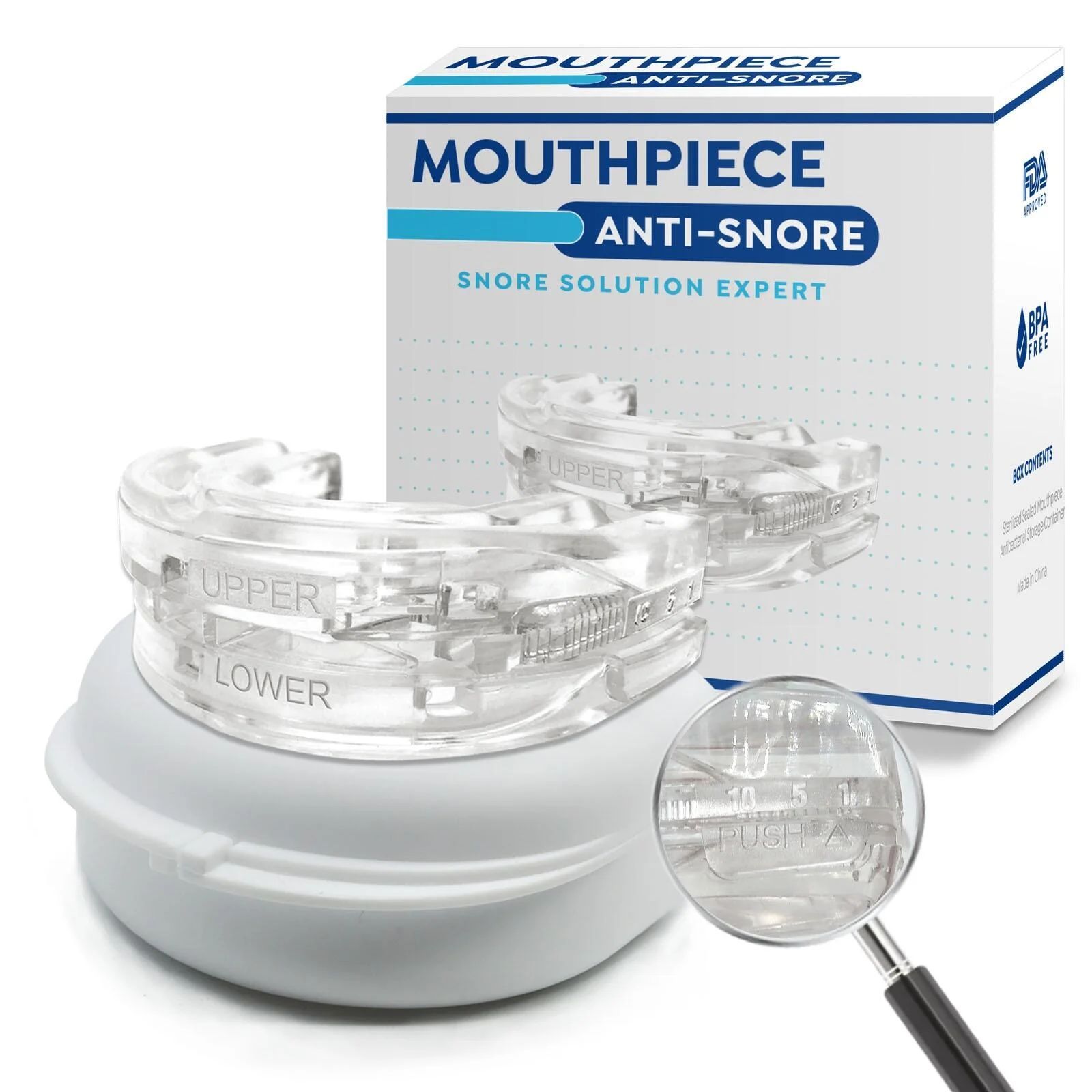 Dental Guard Night - Penyangga Mulut Anti-Dengkuran yang Dapat Disesuaikan,