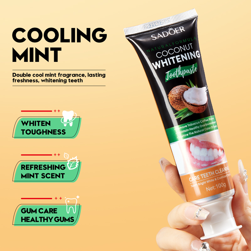Teeth Whitening With Coconut Oil - Pasta Gigi Pemutih Gigi Minyak Kelapa
