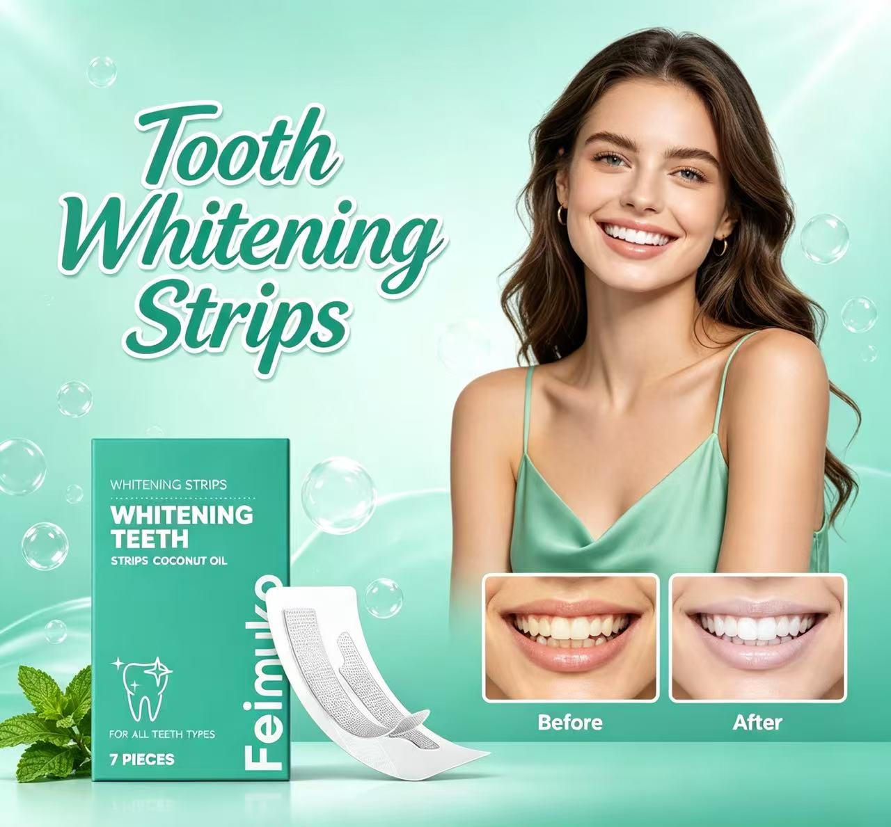 Teeth Whitening With Coconut Oil - Strip Pemutih Gigi Minyak Kelapa Lembut