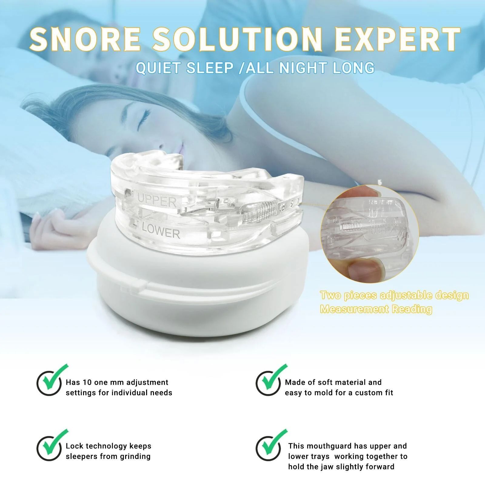 Penyangga Mulut Anti-Dengkuran - Dental Guard Night ulasan dan harga