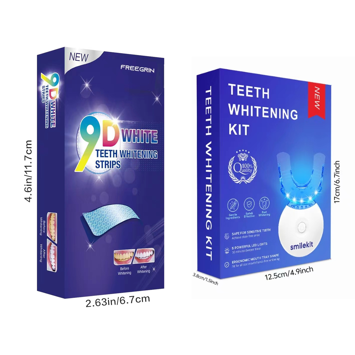 Kit pemutih gigi-5X lampu LED  - Teeth Whitening Kit At Home ulasan dan harga