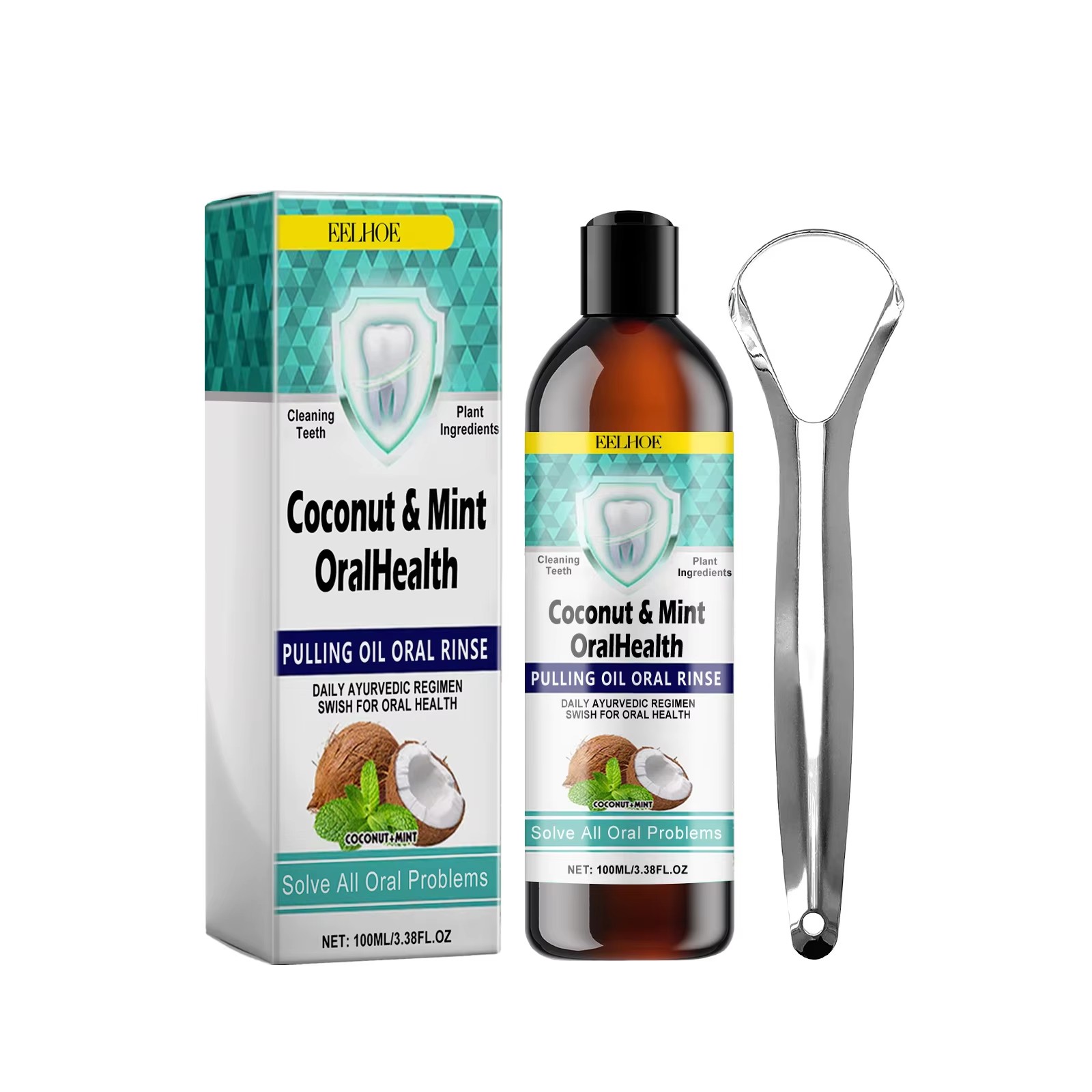 EELHOE Minyak Kelapa Mint Mena - Teeth Whitening With Coconut Oil ulasan dan harga