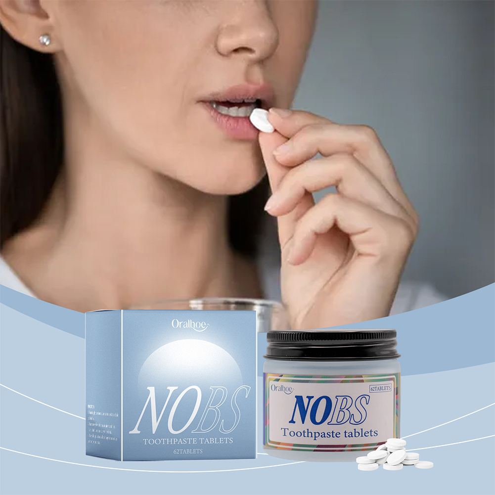 Tablet pasta gigi NOBS-Nano Hy - Teeth Whitening With Coconut Oil ulasan dan harga