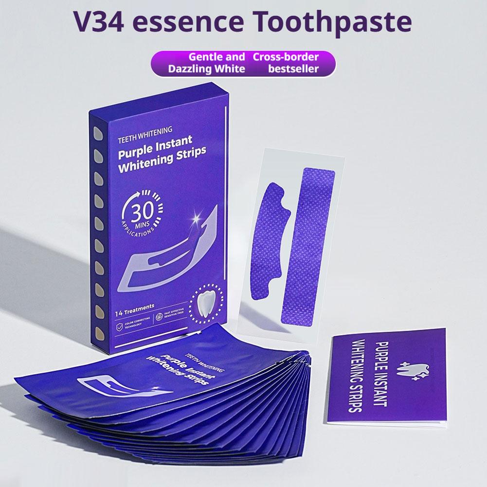 14/28/42 Buah V34 Strip Pemuti - Teeth Whitening Kit At Home ulasan dan harga