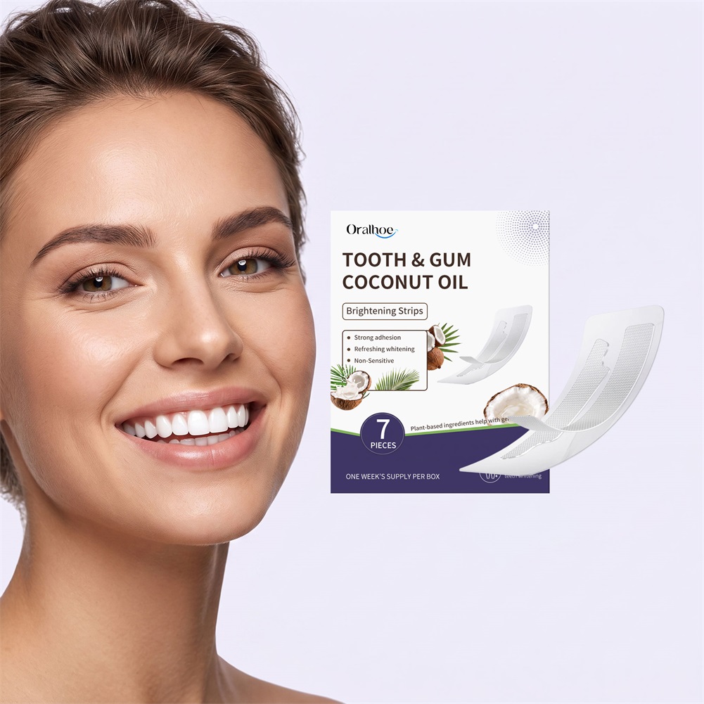 7pcs Strip Pemutih Gigi Minyak - Teeth Whitening With Coconut Oil ulasan dan harga