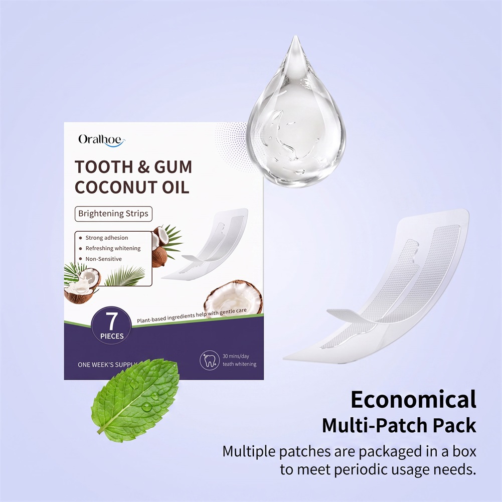 7pcs Strip Pemutih Gigi Minyak - Teeth Whitening With Coconut Oil ulasan dan harga