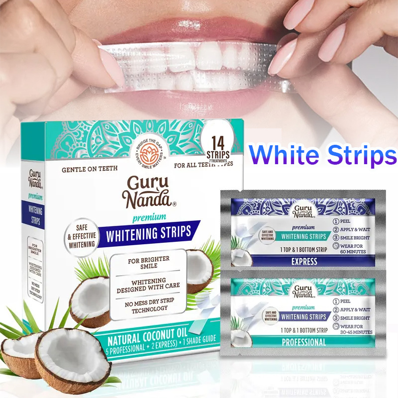 1/2/3 Kotak Strip Putih Minyak - Teeth Whitening With Coconut Oil ulasan dan harga