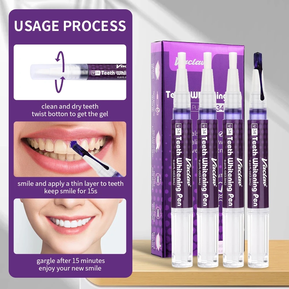 Vaclav V34 Pena Gel Pemutih Gi - Teeth Whitening Fast ulasan dan harga